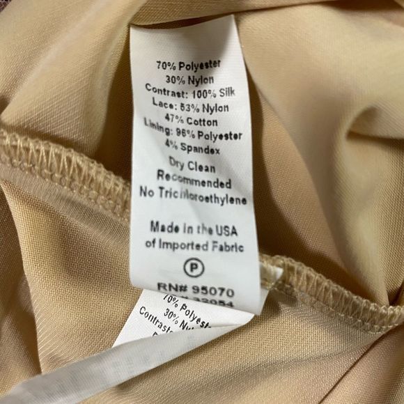 Anthropologie WESTON Illusion Semi Sheer Embroidered Midi Dress Cream Red XS - Picture 14 of 14